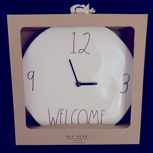 NIB Rae Dunn 9” Porcelain Clock